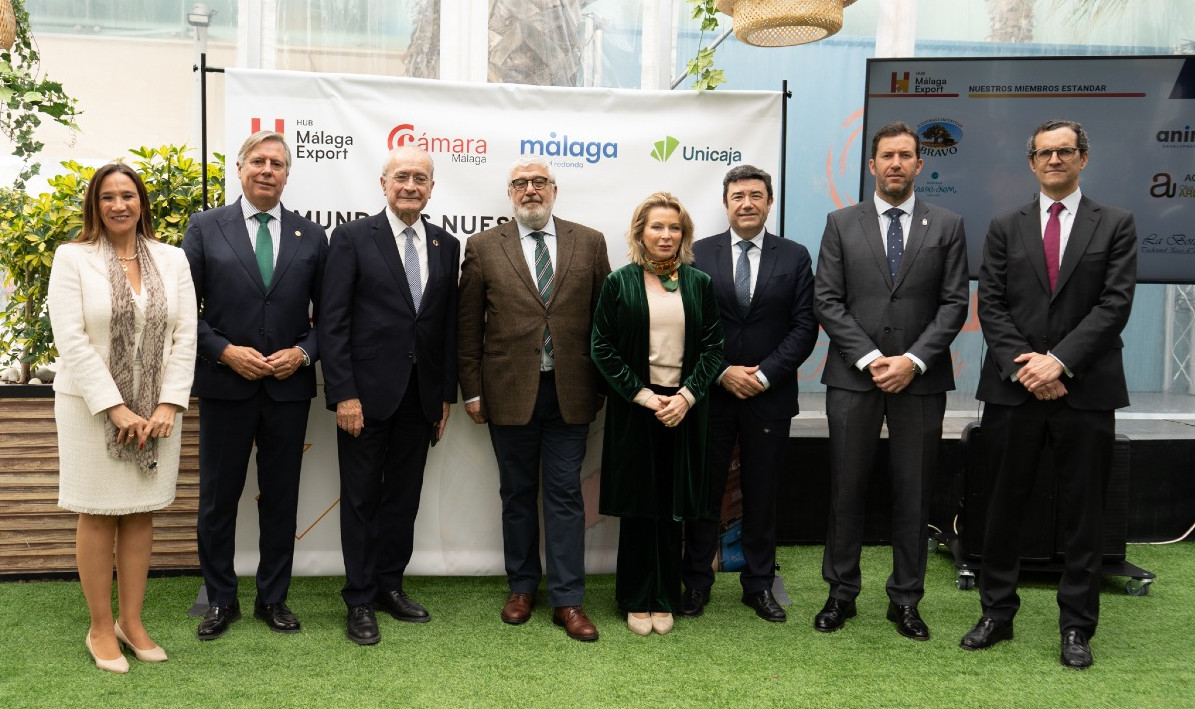 Conferencia sobre el impacto de la economía y la geopolítica en el comercio internacional, organizada por la Cámara de Comercio de Málaga, con el patrocinio de Unicaja