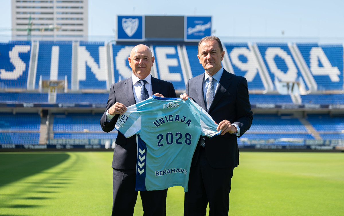Firmado el acuerdo por el que Unicaja se convierte en patrocinador oficial del Málaga CF durante las próximas tres temporadas