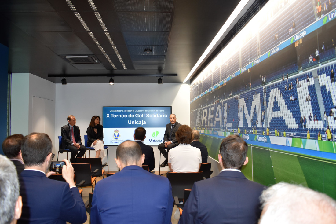 Presentado el X Torneo de Golf Solidario de la Asociación de Exjugadores de Fútbol del Real Madrid con la colaboración de Unicaja