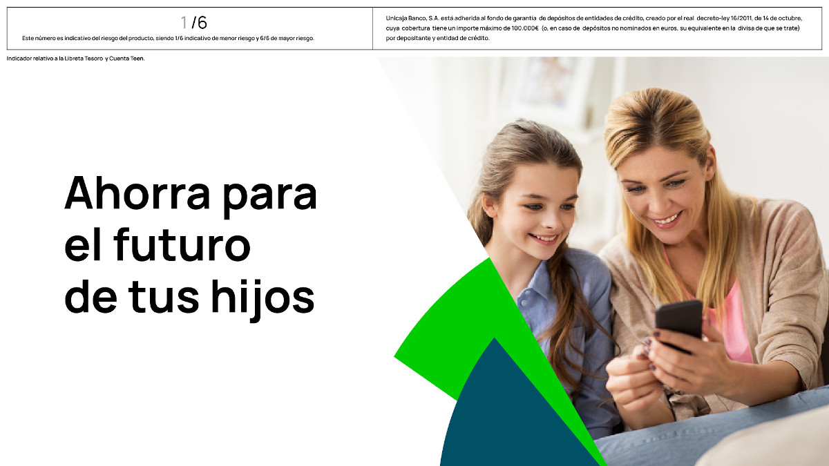 Unicaja lanza una campaña para fomentar el ahorro infantil y juvenil a través de la apertura de una primera cuenta